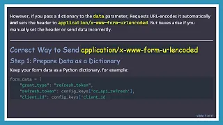 How to Send - www-form-urlencoded Data Using Python Requests