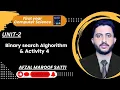 Binary Search Algorithm First year Computer Science NBF 2024 Unit