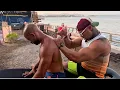 ASMR He was very surprised by this strong massage