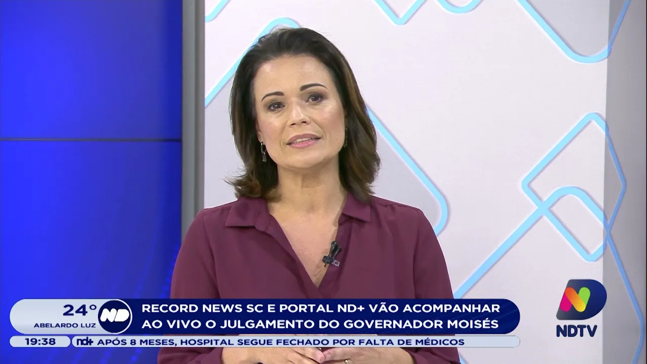 Record News SC e portal ND+ vão acompanhar ao vivo o julgamento do Governador Moisés