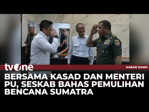 Seskab Teddy Bertemu Kasad dan Menteri PU Membahas Pemulihan Pascabencana