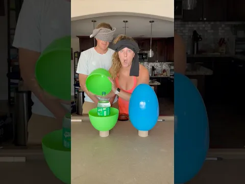 GIANT Surprise Eggs Challenge Win STOLEN Sprite BLINDFOLDED