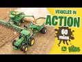 Tractors Farmers and Construction Vehicles at Work 1 hour John Deere Kids