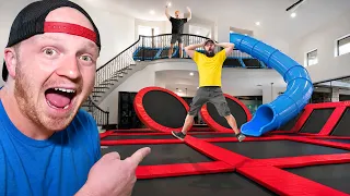 I Put 100 Trampolines in My Friend's House