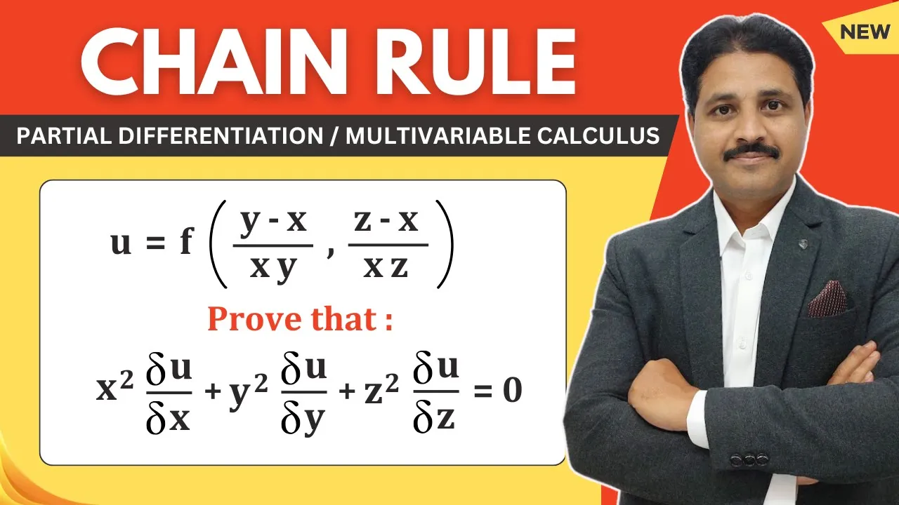 CHAIN RULE IN PARTIAL DIFFERENTIATION AND MUILTIVARIABLE CALCULUS SOLVED PROBLEM 6 @TIKLESACADEMY