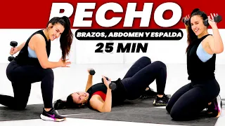 Define tu TREN SUPERIOR en 25 MINUTOS 🔥 Rutina Efectiva con Mancuernas para Casa