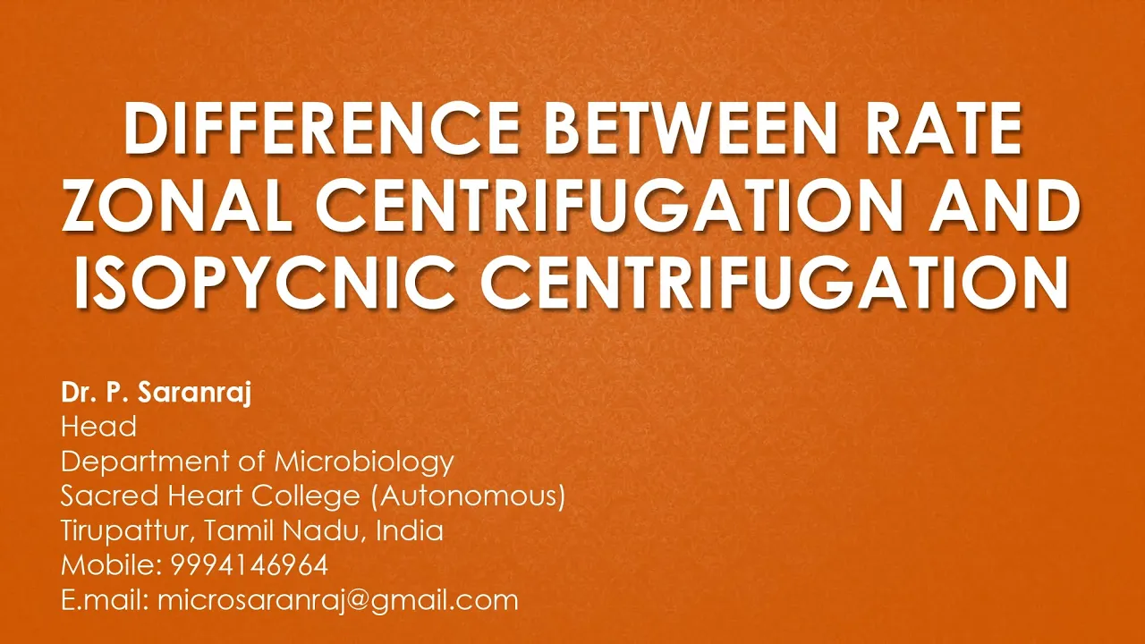 Difference Between Rate Zonal Centrifugation and Isopycnic Centrifugation