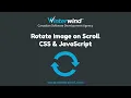 Rotate Image on Scroll with CSS and JavaScript