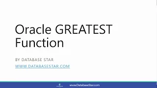 Oracle GREATEST Function