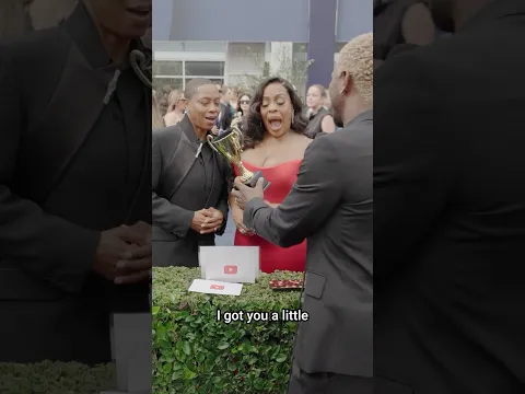 we gave out our own special award on the emmys carpet