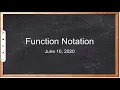 Function Notation Day 2