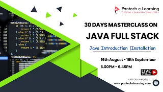 Day - 1 Java Introduction Installation Pantech Elearning