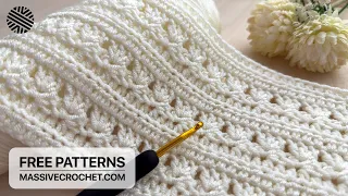 Crochet A VERY EASY UNUSUAL Pattern For Beginners Crochet Stitch For Baby Blanket Bag 