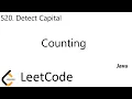 LeetCode 520 Detect Capital Counting Java