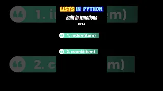 List functions in python - part 4