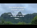 The Ten Commandments Narrated with Text to Read Along With Soothing Instrumental Music Background
