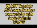 Coder Baba MS Access DataBase Connectivity VB NET Tutorial for beginners