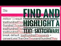 Find and highlight a word in field