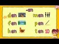 CVC Words short vowel e Reading Word Families short e sound Three letter words