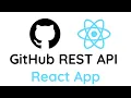 Tutorial - React Project using the GitHub REST API