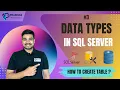 3 Data Types in SQL Server with Examples How to Create Table in SQL Full Beginner Tutorial