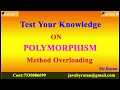 Quiz Method Overloading By Ratan sir