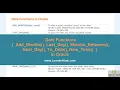 Date Functions Add Months Last Day Months Between Next Day To Date New Time in Oracle