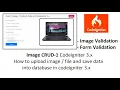 Image CRUD-1 Codeigniter 3 x How to upload image insert data with Validation in codeigniter