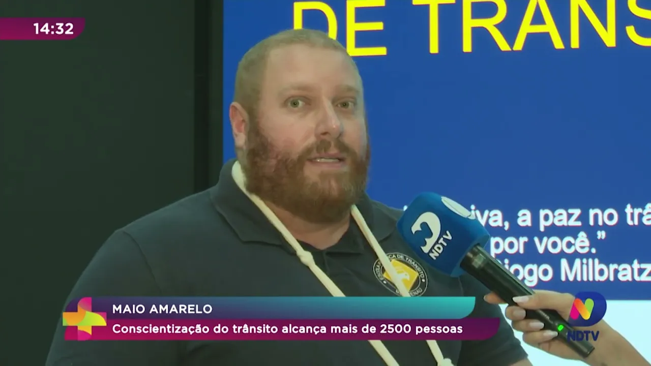 Maio Amarelo: conscientização do trânsito alcança mais de 2,5 mil pessoas