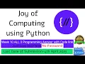 NPTEL The Joy of Computing using python week 10 all 3 programming assignment answer with code link