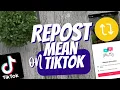 What does Repost mean on Tiktok