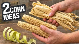 ✨I Took Corn Cobs and Husks, and Look at the Miracle I Made out of Them! Corn Cob diy, Corn Husk diy