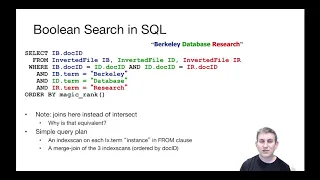 Lecture 15 Part 4 Inverted Indexes and Boolean Logic