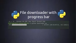 File downloader with a progress bar using Python