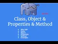 PHP Tutorial OOP - Class Object Property and Method for Object Oriented Programming