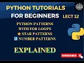 Mastering Python Patterns with For Loops Advanced Pattern Printing Practice Lecture 12