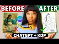 Turn Images Into KDP Coloring Pages FAST ChatGPT Tutorial