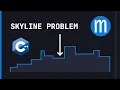 Find the Skyline Problem with C Solution Explained