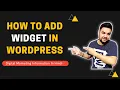 How To Add Widget In WordPress In Hindi WordPress Tutorial WordPress For Beginners
