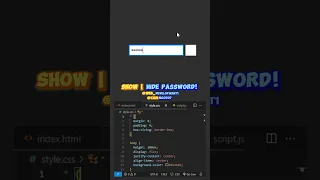 Password with HTML CSS JS - Easy Tutorial