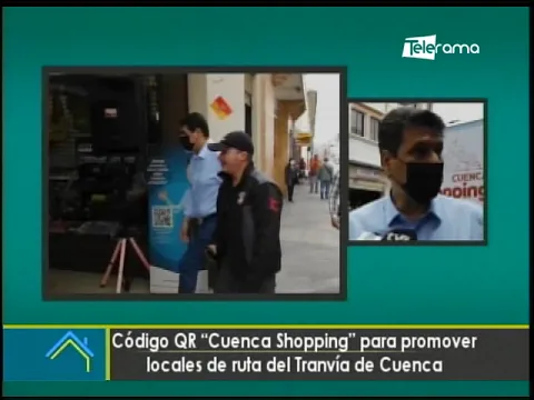 Código QR Cuenca Shopping para promover locales de ruta del tranvía de Cuenca
