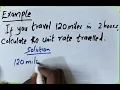 GED MATHS PREP TEST - UNIT RATES MILES PER HOUR mph and DOLLARS PER POUND