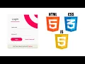 - Login page using html and css Responsive Animation Web design and development tutorials