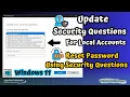 Update Security Questions on Local Account Windows 11 Step-by-Step