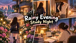 🌧️ A Rainy Evening After School 📚 | Cozy Anime Study Night