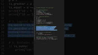 Python Booleans in 55 Seconds - Logic