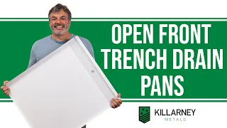 The Open Front Trench Drain Pan for Compact Washing Machines Killarney Metals