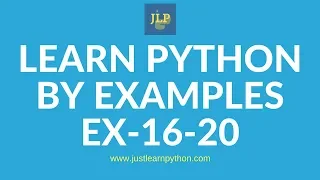 Learn Python by examples Exercises 16-20