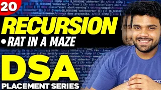 Ep20 - Rat in a Maze Recursion DSA series by Fraz Notes available in description