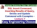 SQL DML Commands - Insert Update and Delete with Examples